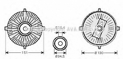 AVA QUALITY COOLING msc420 -  Сцепление, вентилятор радиатора
